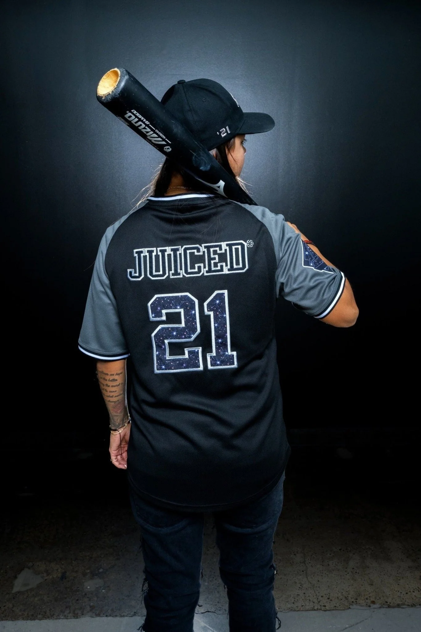Blackout Galaxy Baseball Jersey - Image 4