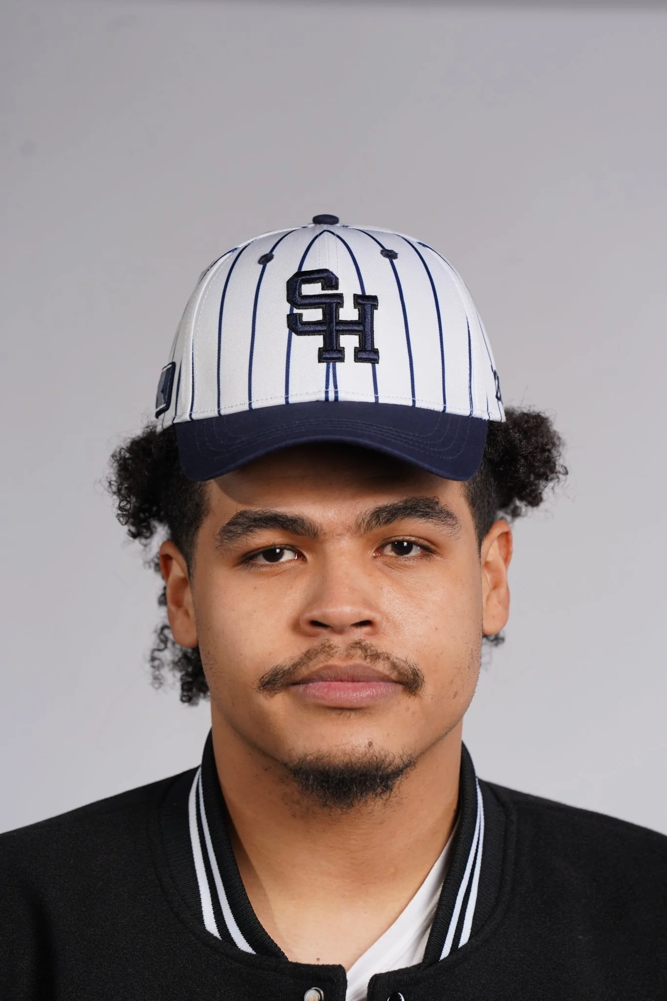 Navy Pinstripe Hat - Image 5