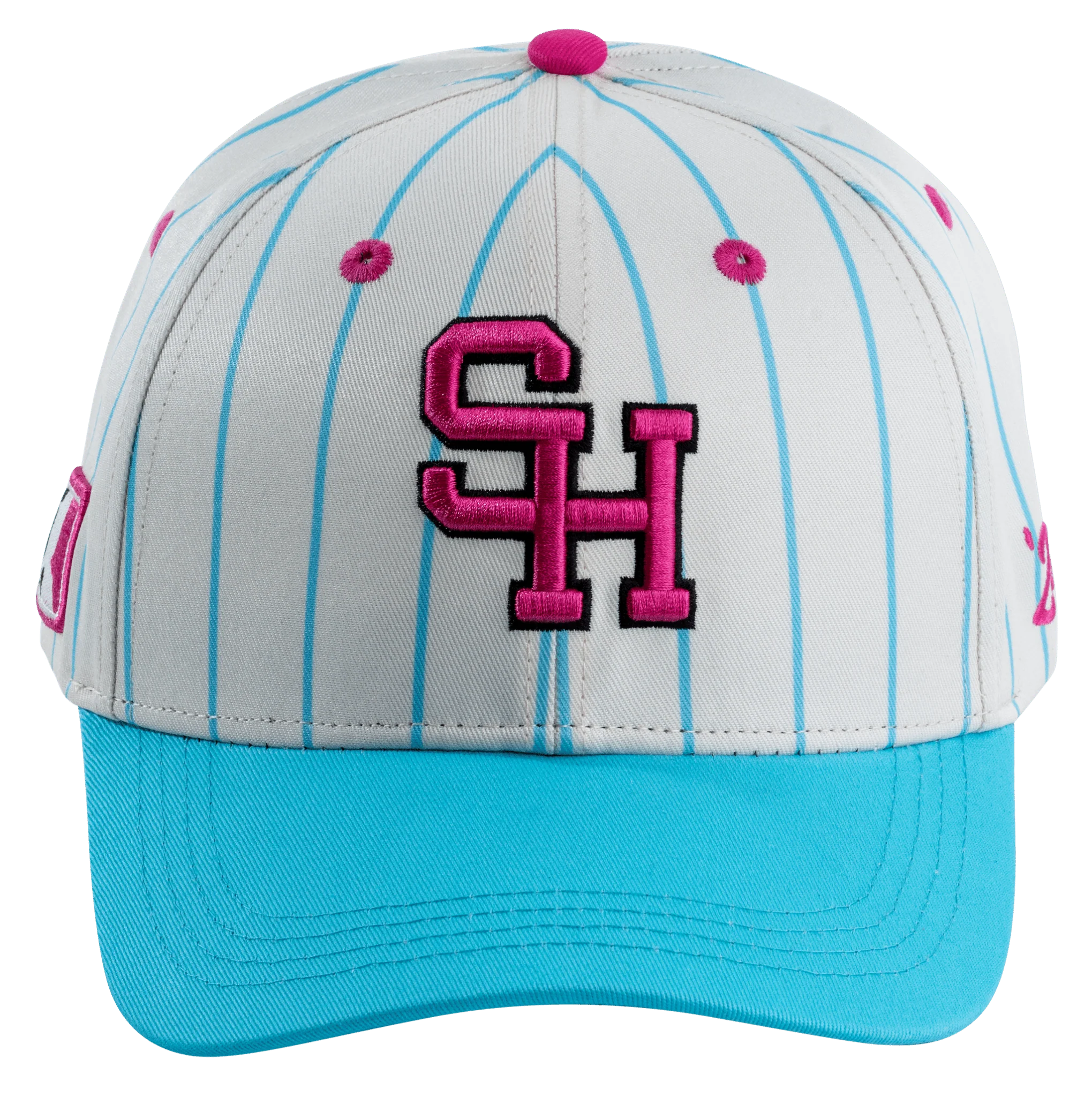 Pink/Blue Pinstripe Hat